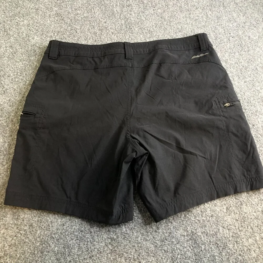 Eddie Bauer First Ascent Shorts Womens 10 Black Hiking Stretch Lightweight - Picture 8 of 10